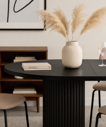 ELEMENTS Extendable Round Laminate Dining Table – Custom European Quality