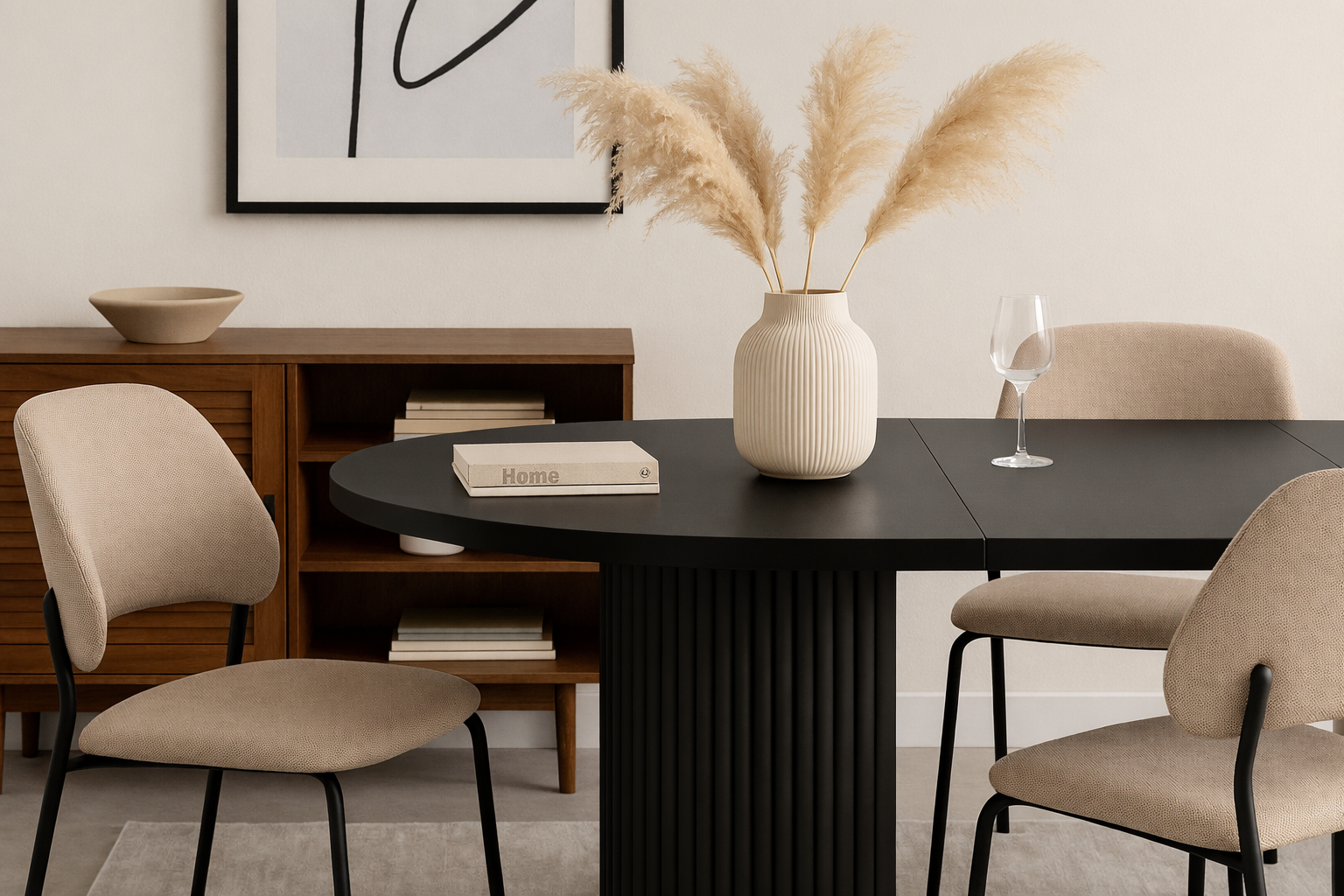 ELEMENTS Extendable Round Laminate Dining Table – Custom European Quality