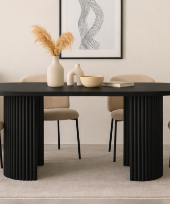 ELEMENTS Extendable Round Laminate Dining Table – Custom European Quality