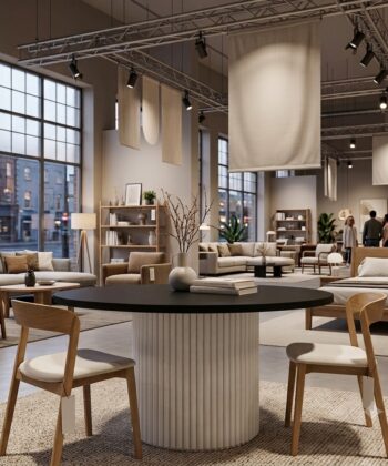 ELEMENTS Extendable Round Laminate Dining Table – Custom European Quality