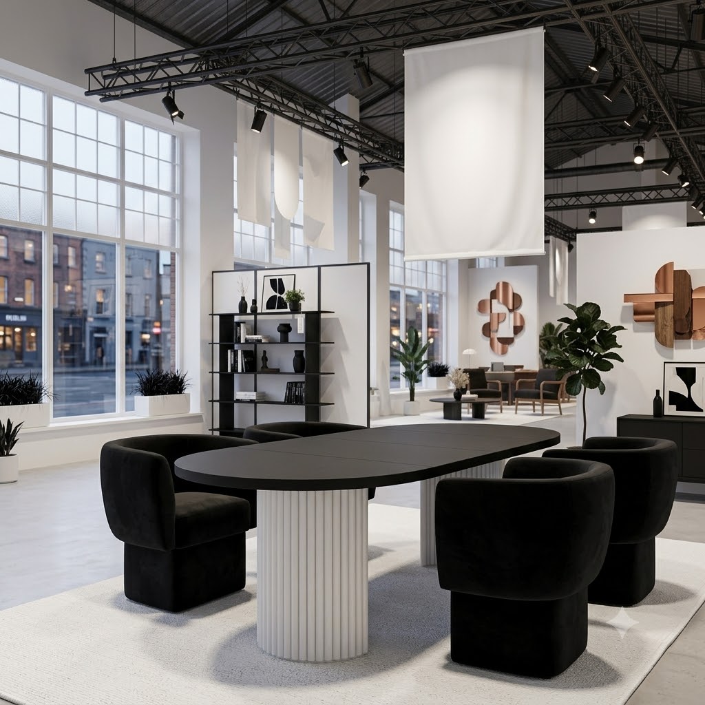ELEMENTS Extendable Round Laminate Dining Table – Custom European Quality