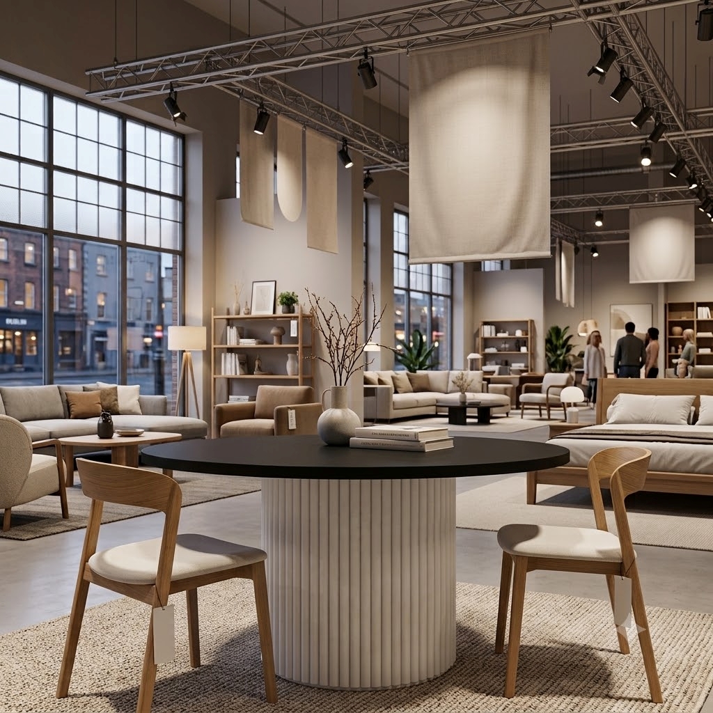 ELEMENTS Extendable Round Laminate Dining Table – Custom European Quality