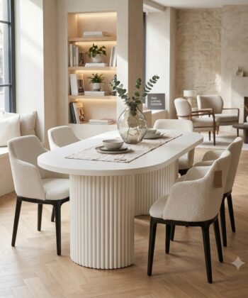 ELEMENTS Extendable Round Laminate Dining Table – Custom European Quality