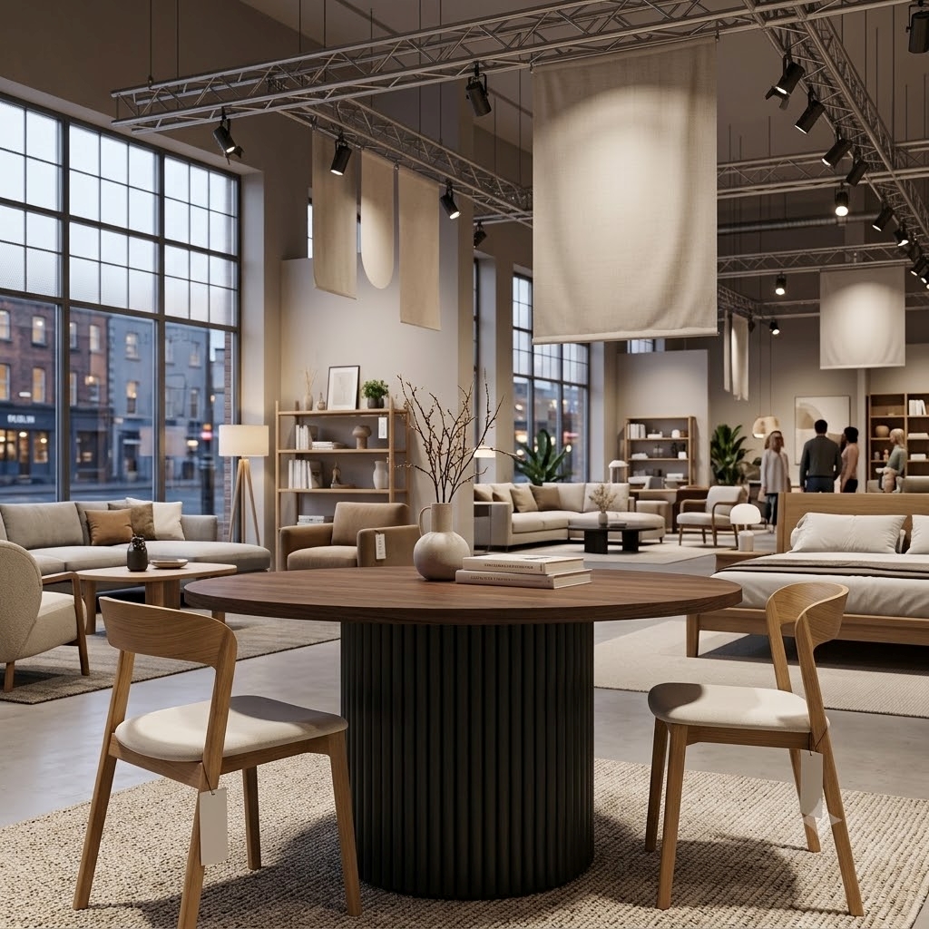 ELEMENTS Extendable Round Laminate Dining Table – Custom European Quality
