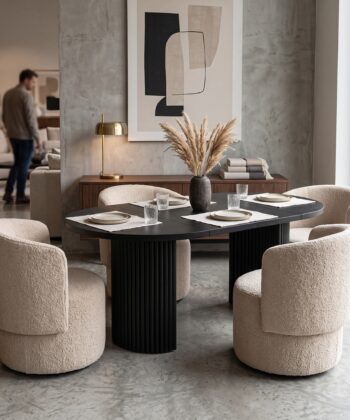 ELEMENTS Extendable Round Laminate Dining Table – Custom European Quality