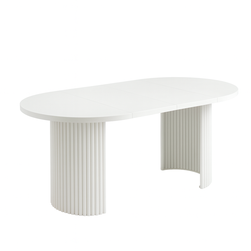 ELEMENTS Extendable Round Laminate Dining Table – Custom European Quality