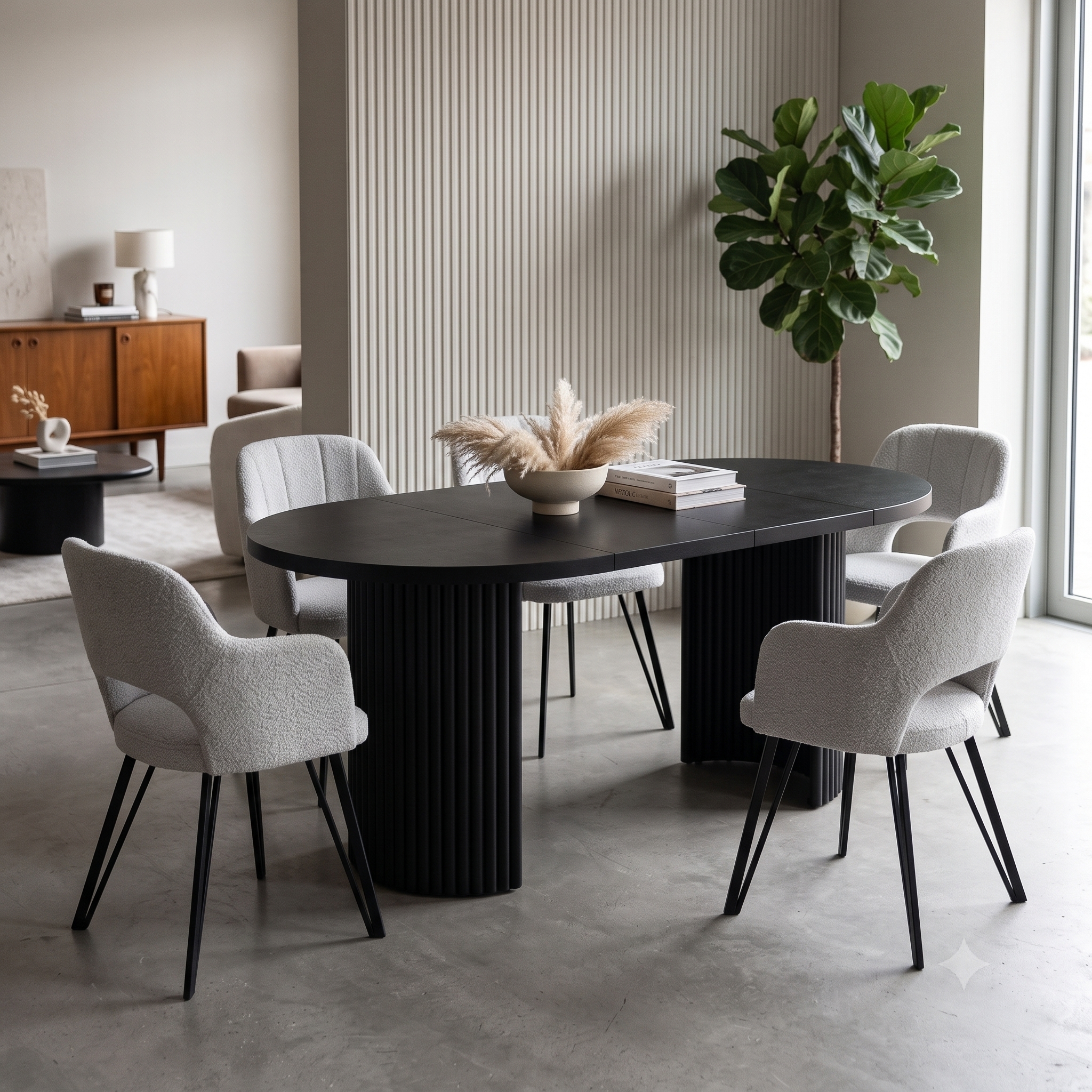 ELEMENTS Extendable Round Laminate Dining Table – Custom European Quality