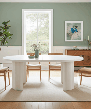 ELEMENTS Extendable Table – Cashmere, Steel Frame, Laminated 140cm