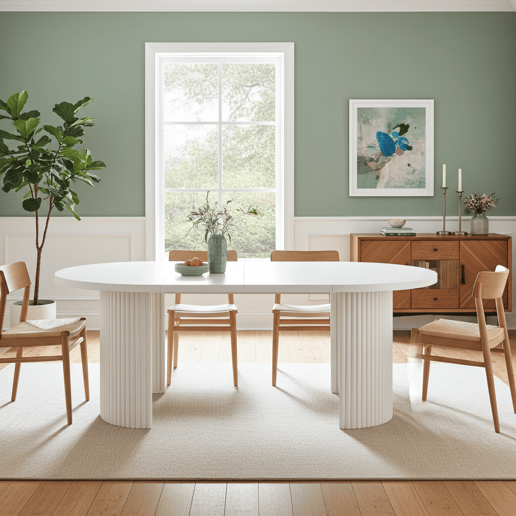 ELEMENTS Extendable Table – Cashmere, Steel Frame, Laminated 140cm