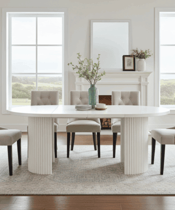 ELEMENTS Extendable Table – Cashmere, Steel Frame, Laminated 140cm