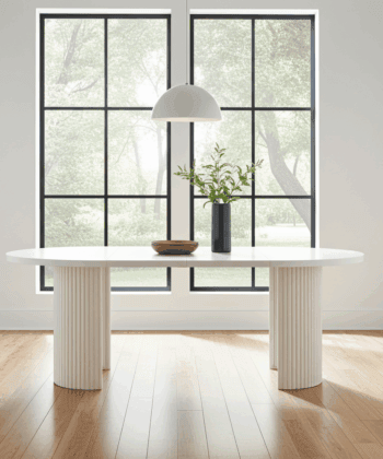 ELEMENTS Extendable Table – Cashmere, Steel Frame, Laminated 140cm