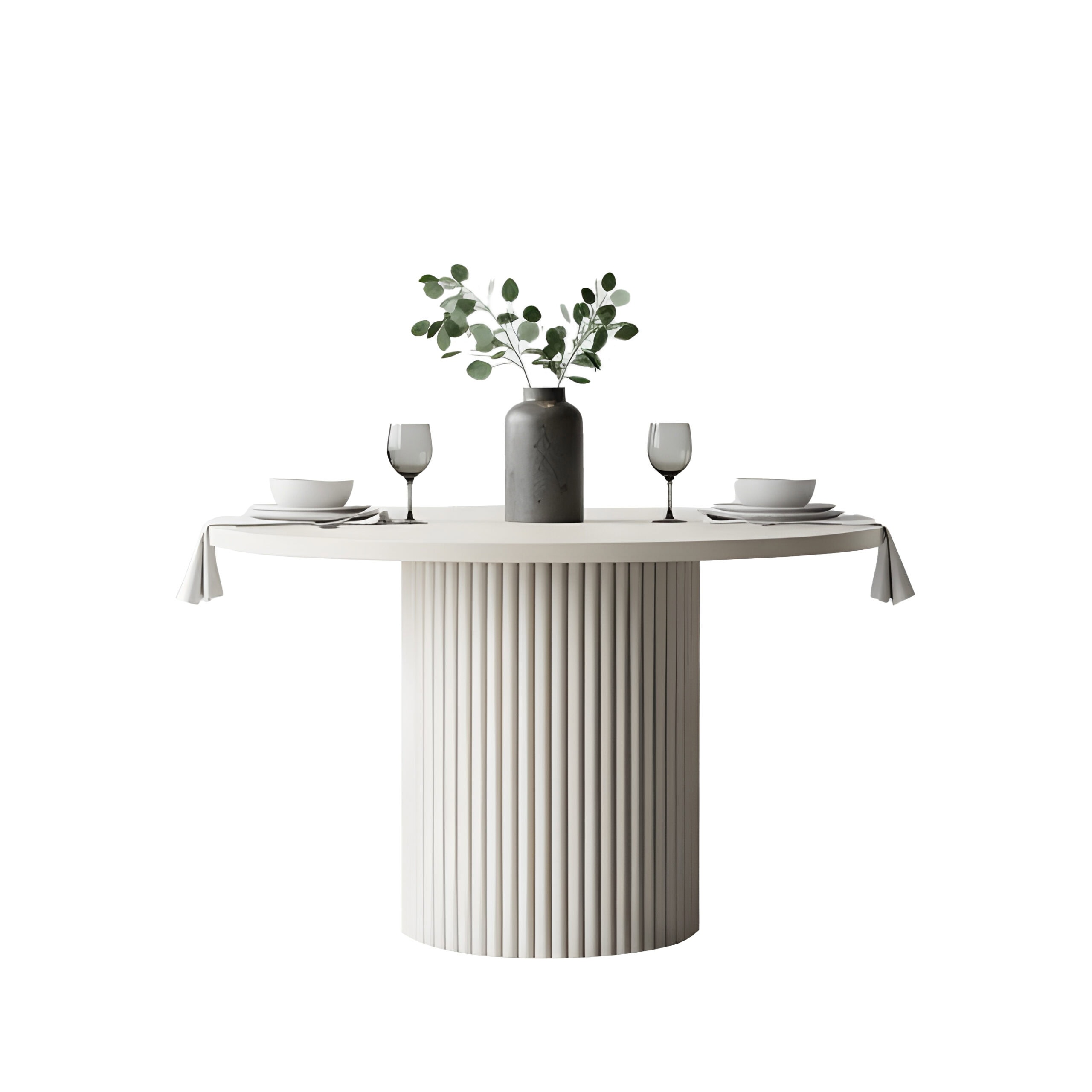 ELEMENTS Extendable Table – Cashmere, Steel Frame, Laminated 140cm