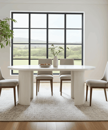 ELEMENTS Extendable Table – Cashmere, Steel Frame, Laminated 140cm