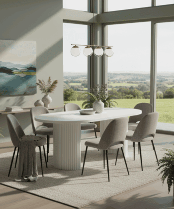 ELEMENTS Extendable Table – Cashmere, Steel Frame, Laminated 140cm