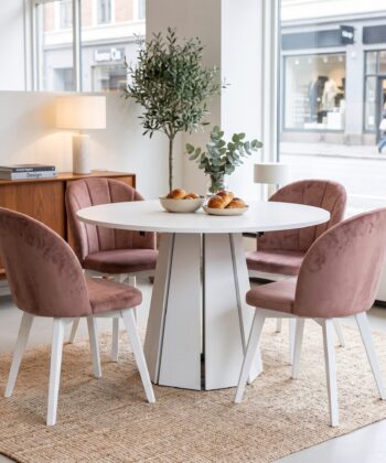 Sterling Extendable Round Dining Table – Cashmere 100 to 140cm