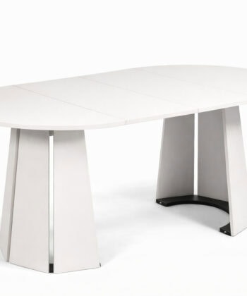 Sterling Extendable Round Dining Table – Black, Solid Wood, 100–140 cm, Custom Finish