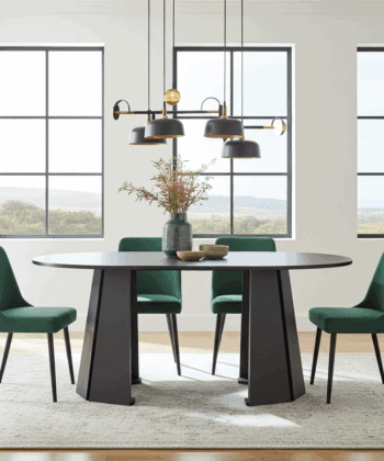 Sterling Extendable Round Dining Table – Black, Solid Wood, 100–140 cm, Custom Finish