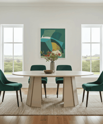 Sterling Extendable Round Dining Table – Cashmere 100 to 140cm