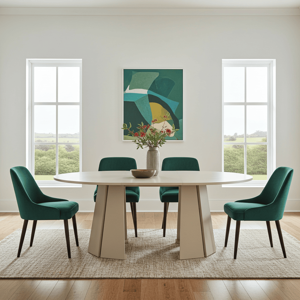 Sterling Extendable Round Dining Table – Cashmere 100 to 140cm