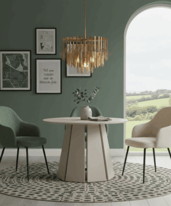Sterling Extendable Round Dining Table – Cashmere 100 to 140cm