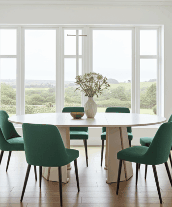 Sterling Extendable Round Dining Table – Cashmere 100 to 140cm