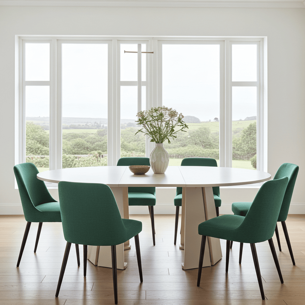 Sterling Extendable Round Dining Table – Cashmere 100 to 140cm