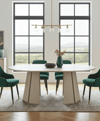 Sterling Extendable Round Dining Table – Cashmere 100 to 140cm
