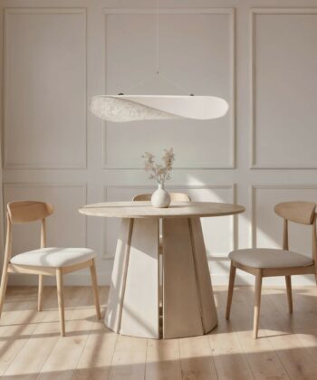 Sterling Extendable Round Dining Table – Cashmere 100 to 140cm
