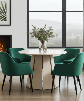 Sterling Extendable Round Dining Table – Cashmere 100 to 140cm