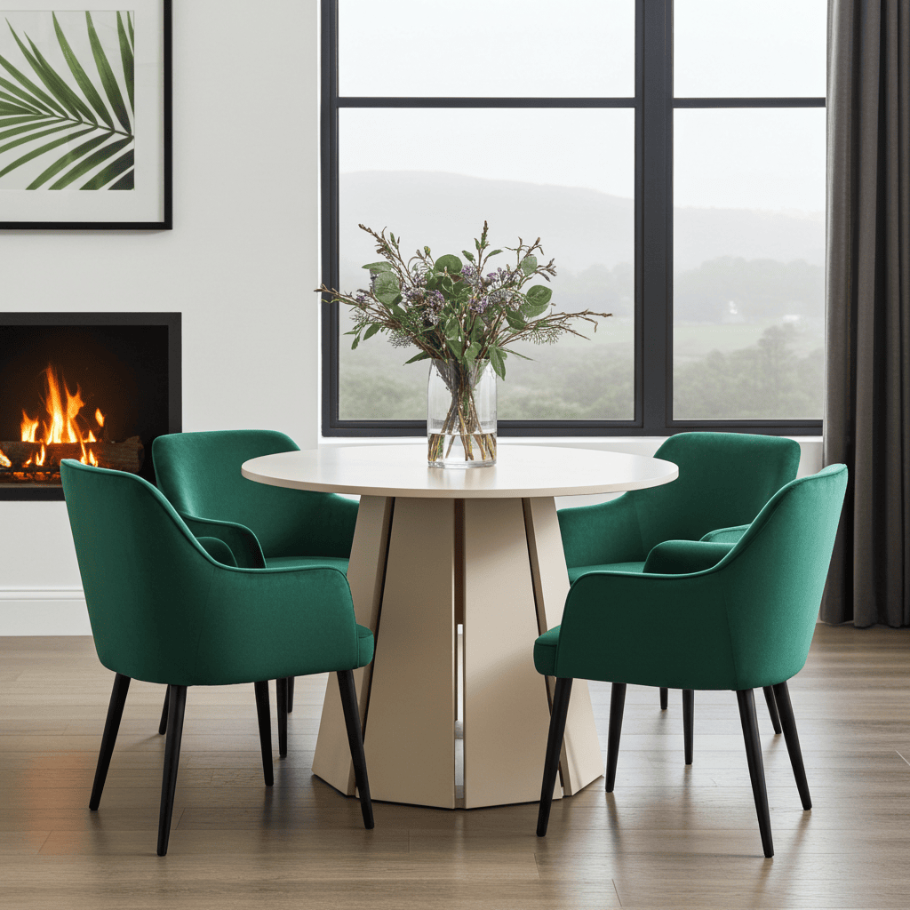 Sterling Extendable Round Dining Table – Cashmere 100 to 140cm