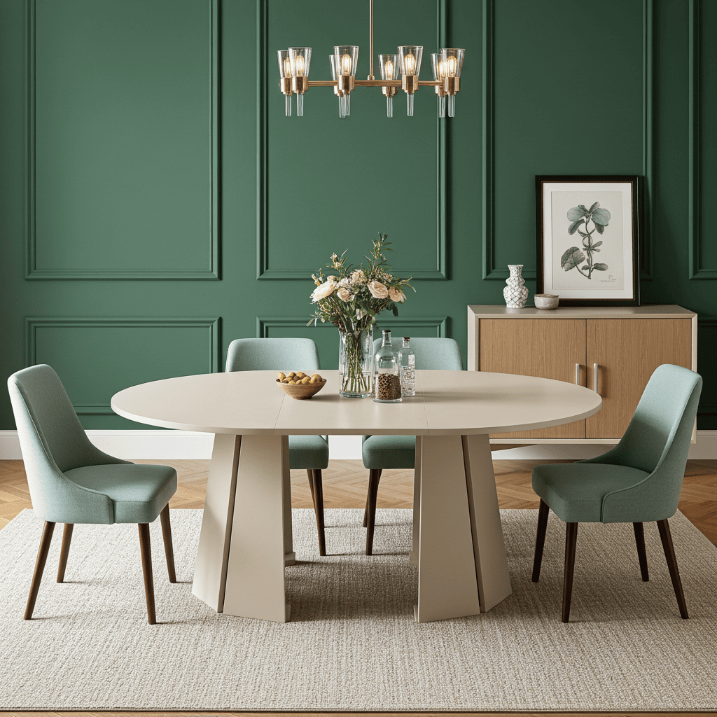 Sterling Extendable Round Dining Table – Cashmere 100 to 140cm