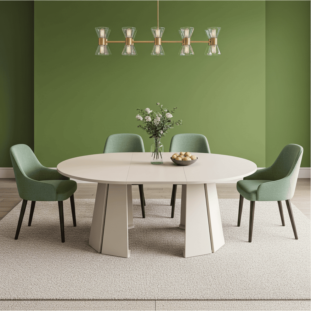 Sterling Extendable Round Dining Table – Cashmere 100 to 140cm