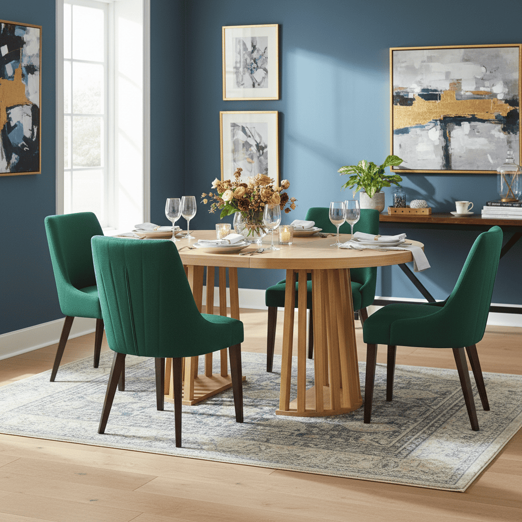 Tovo Extendable Round Dining Table (100 / 140 / 180 cm) – Custom European Quality