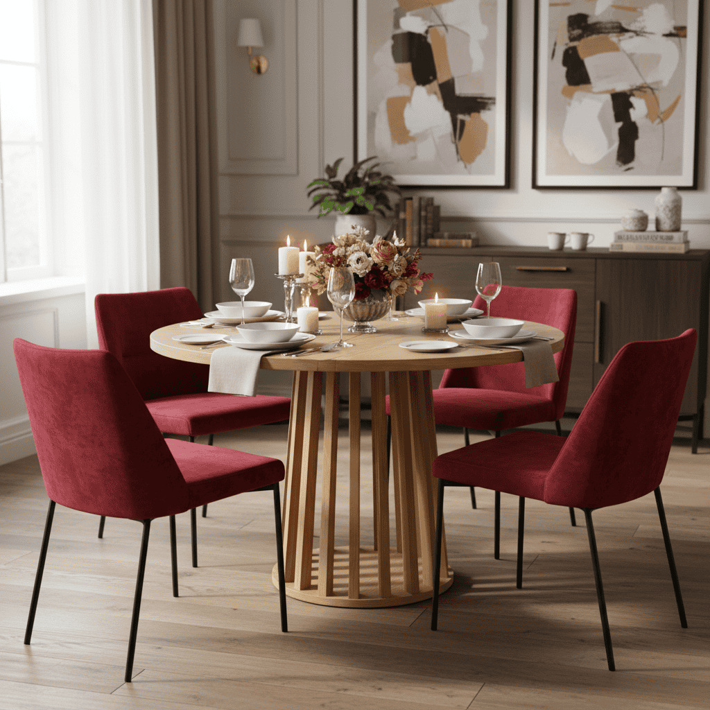 Tovo Extendable Round Dining Table (100 / 140 / 180 cm) – Custom European Quality