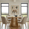Tovo Extendable Round Dining Table (100 / 140 / 180 cm) – Custom European Quality