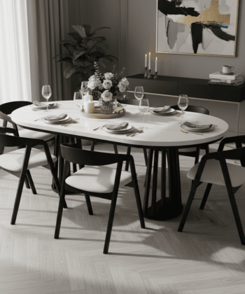 Tovo Extendable Round Dining Table (100 / 140 / 180 cm) – Custom European Quality