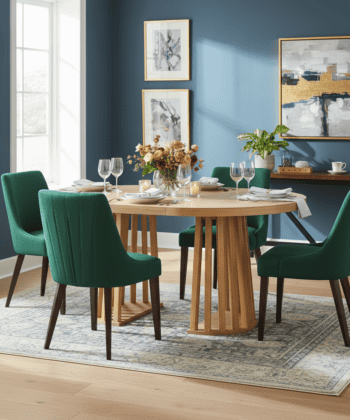 Tovo Extendable Round Dining Table Laminated  100-140cm