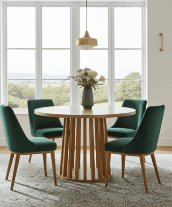 Tovo Extendable Round Dining Table Laminated  100-140cm