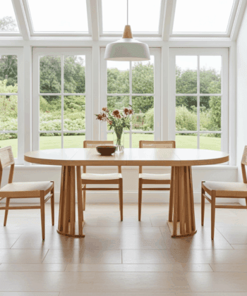 Tovo Extendable Round Dining Table Laminated  100-140cm