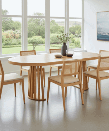 Tovo Extendable Round Dining Table Laminated  100-140cm