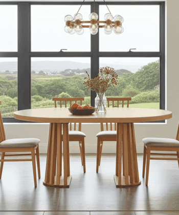 Tovo Extendable Round Dining Table Laminated  100-140cm