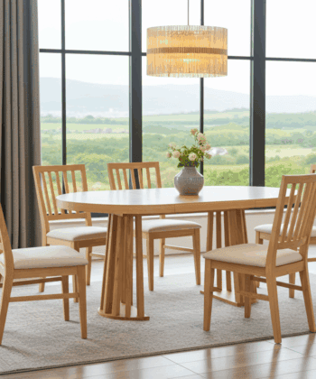 Tovo Extendable Round Dining Table Laminated  100-140cm