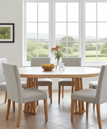 Tovo Extendable Round Dining Table Laminated  100-140cm