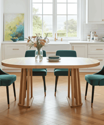 Tovo Extendable Round Dining Table Laminated  100-140cm