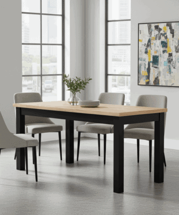 Versatile ExtendMax Dining Table – Solid Beech Legs 120x70cm