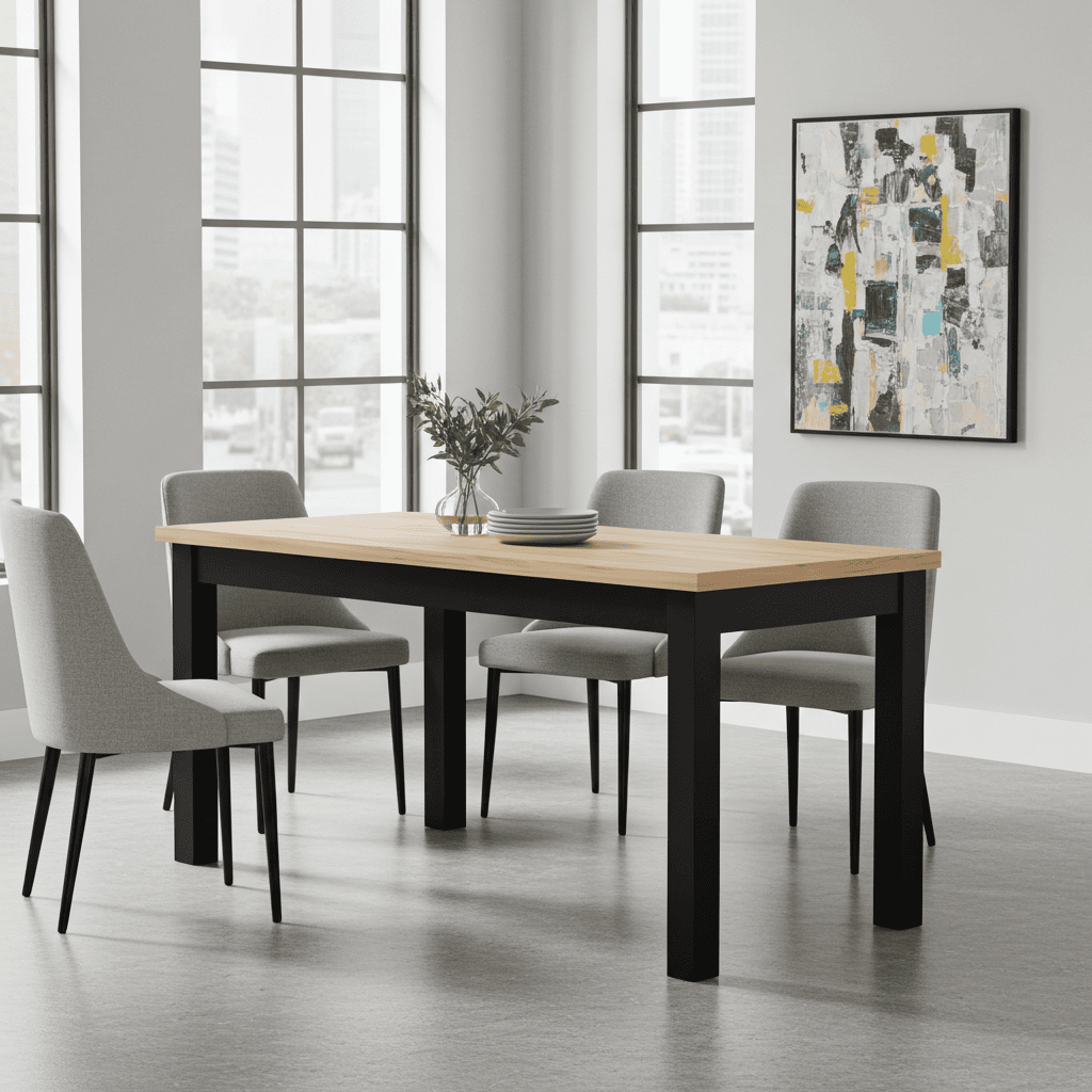 Versatile ExtendMax Dining Table – Solid Beech Legs 120x70cm
