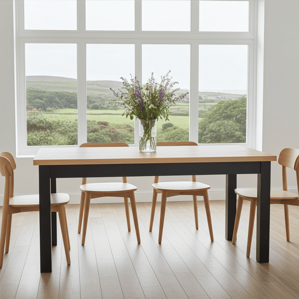 Versatile ExtendMax Dining Table – Solid Beech Legs 120x70cm