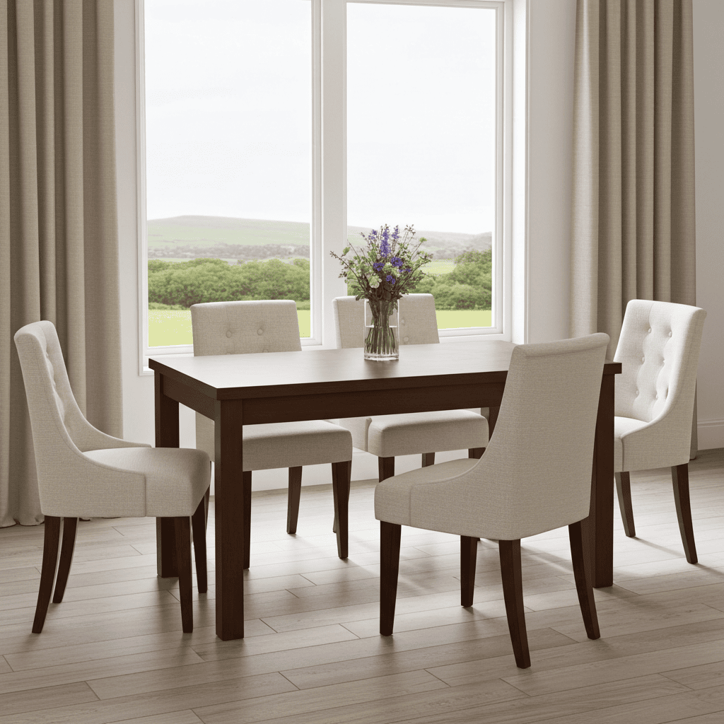 Versatile ExtendMax Dining Table – Solid Beech Legs 120x70cm