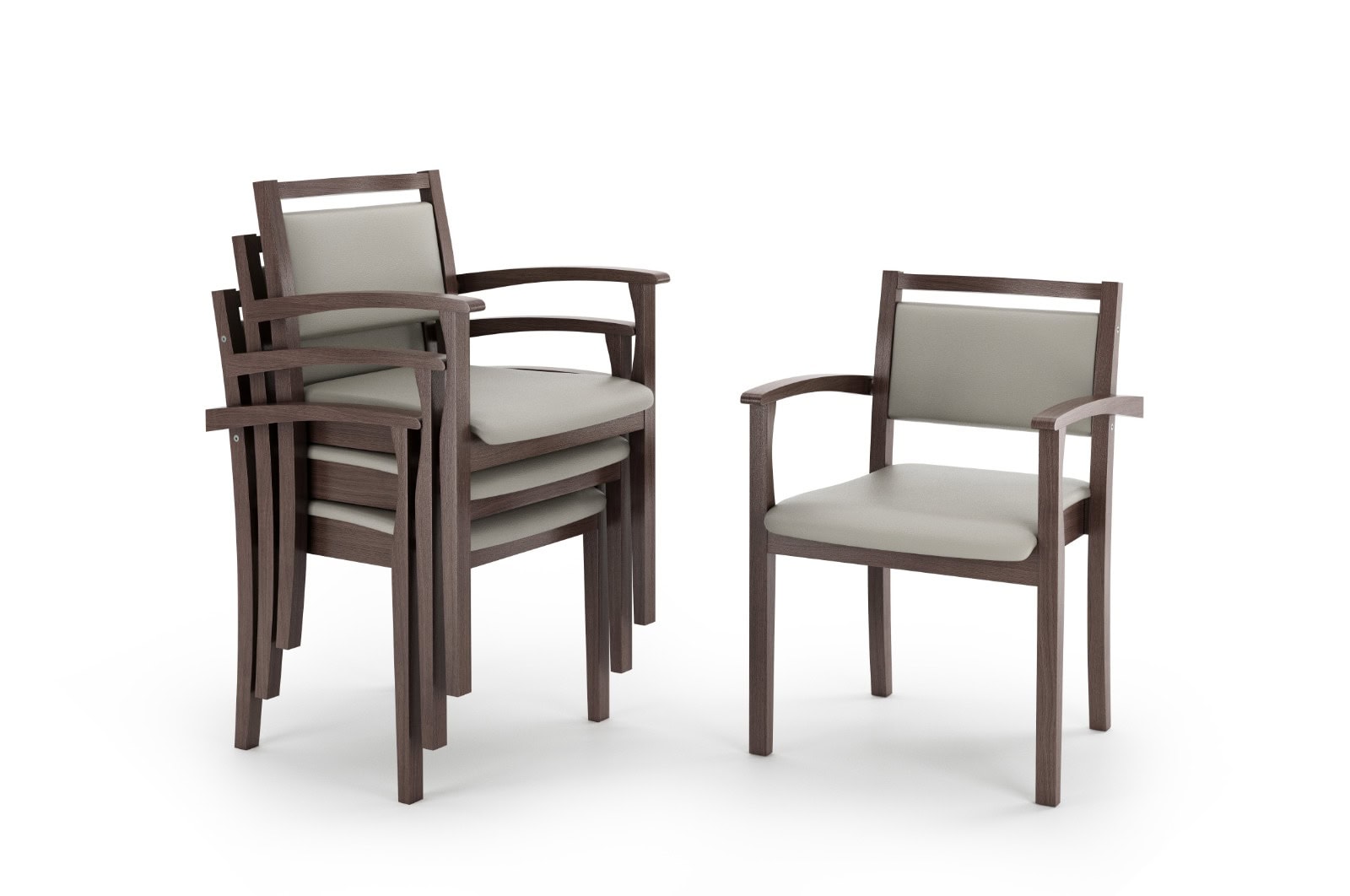 VITO Stackable Wooden Armchair – Upholstered Comfort