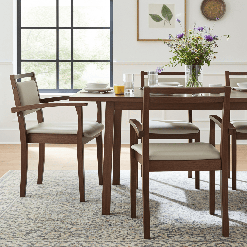 VITO Stackable Wooden Armchair – Upholstered Comfort